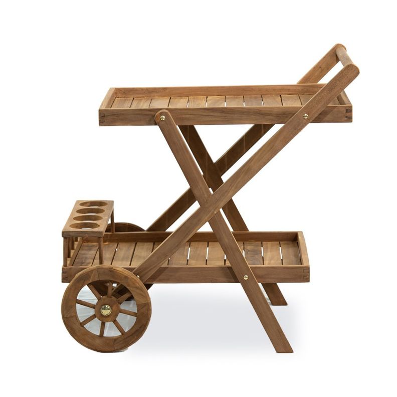 Carro de Servicio Madera de Teca 80x55x74cm-1