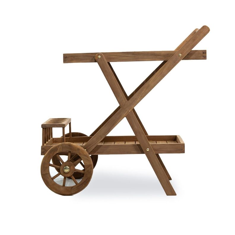 Carro de Servicio Madera de Teca 80x55x74cm-2