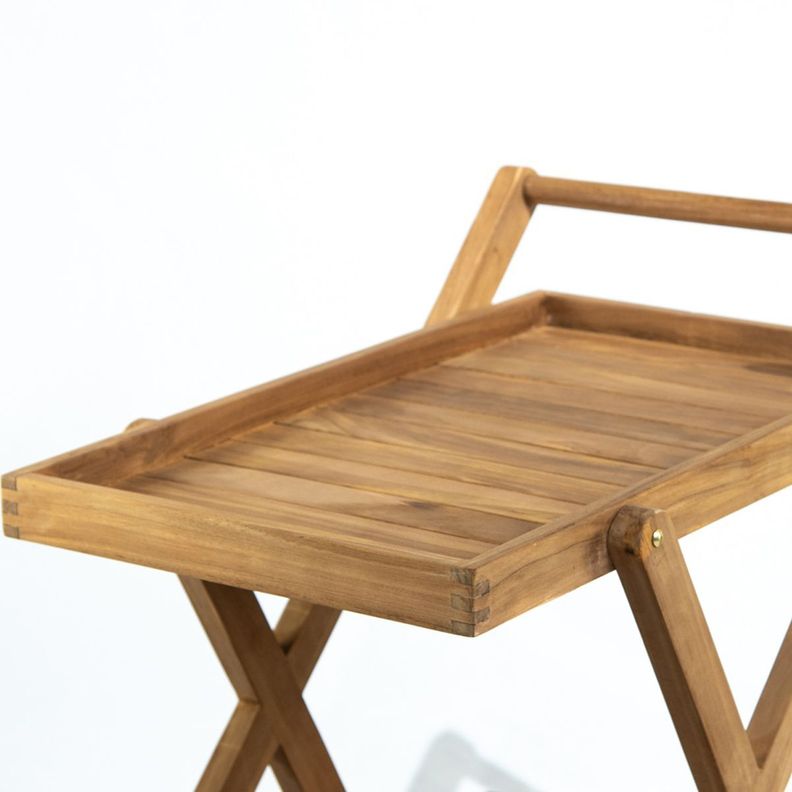 Carro de Servicio Madera de Teca 80x55x74cm-3