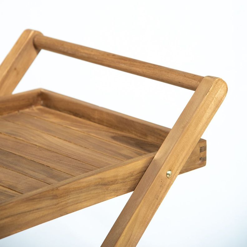 Carro de Servicio Madera de Teca 80x55x74cm-4