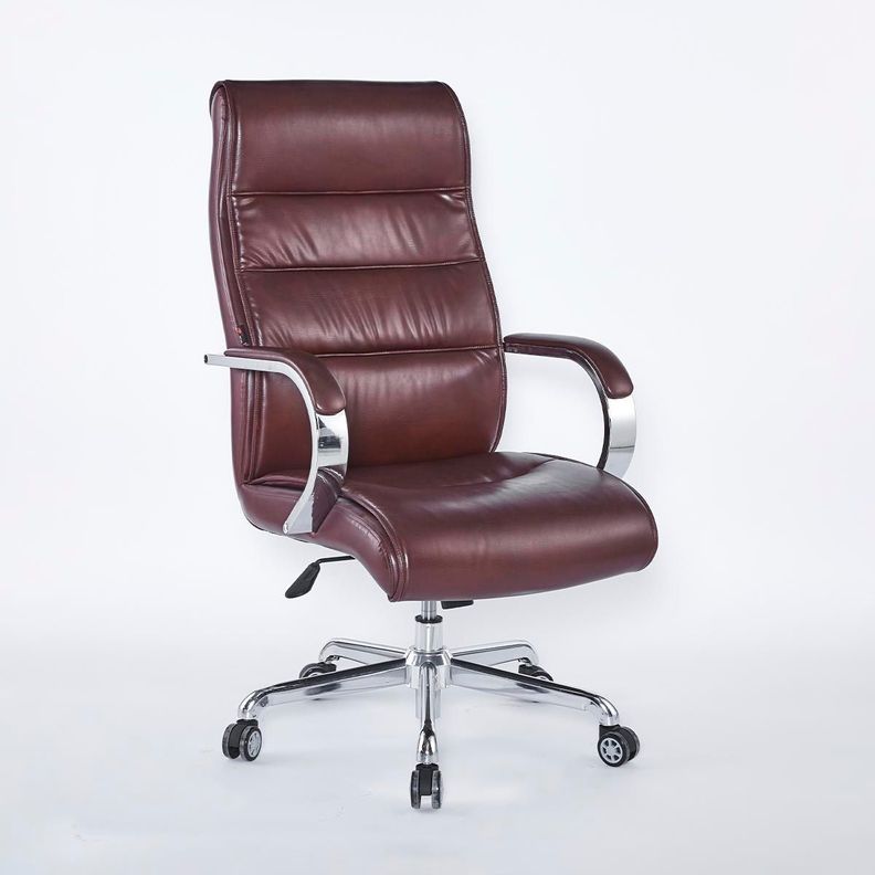 Silla Gerencial BIG BOSS Eco-Cuero + acero cromado-0