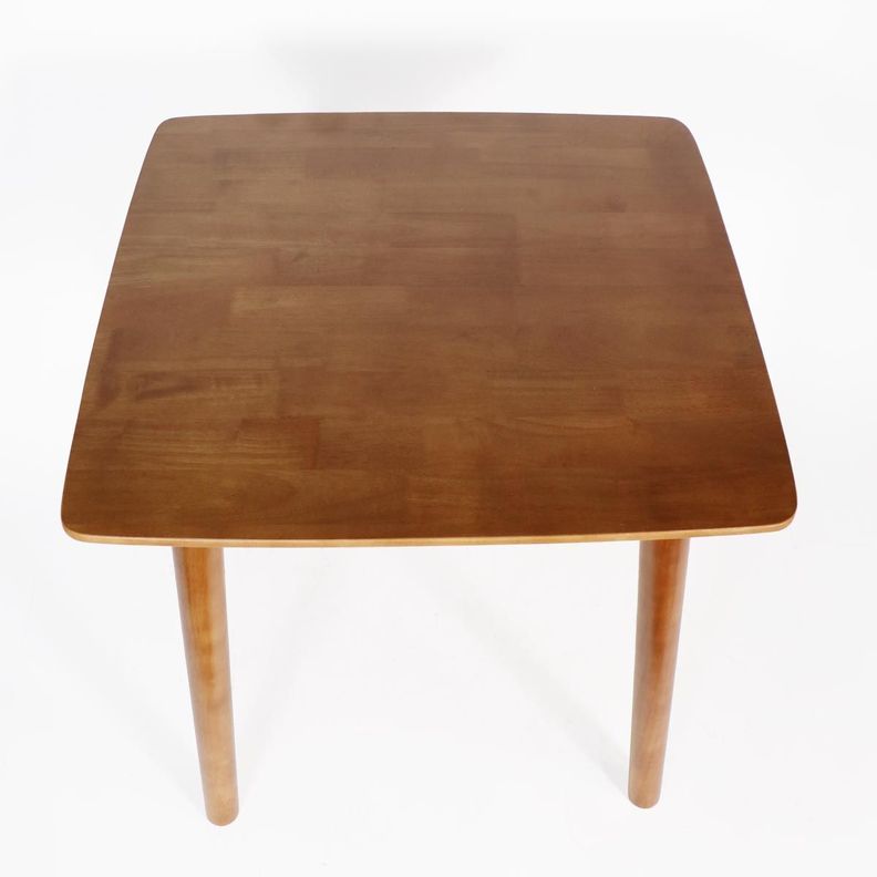 Mesa Preston madera de caucho café claro 80 x 80 x 74 cm-1