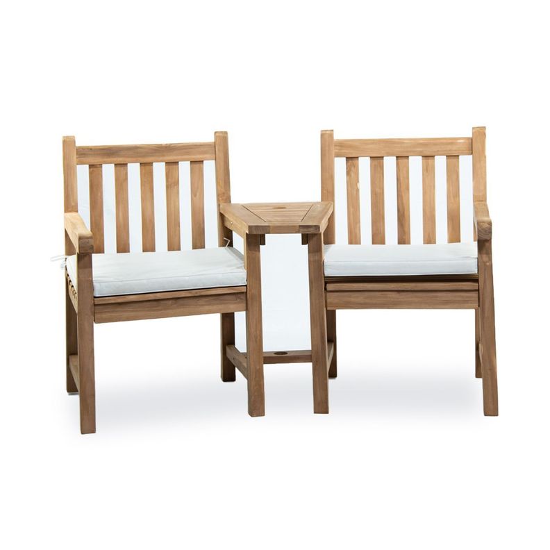Sillas con Brazo twin madera de teca-0