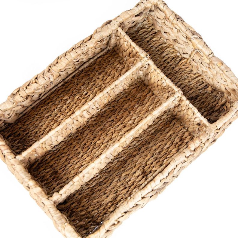 Canasto porta-cubiertos Jacinto de fibra rectangular 40 x 27 x 10cm-1