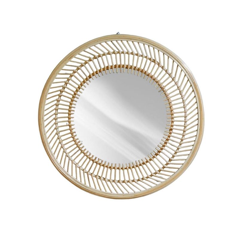 Espejo circular rattan 90cm