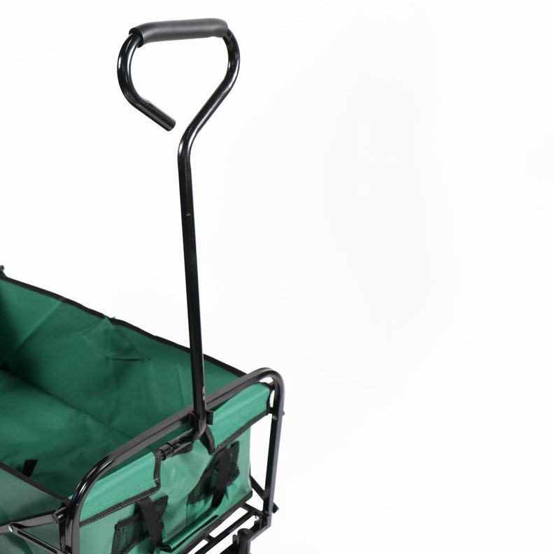 CARRO PLEGABLE DE ARRASTRE OUTDOOR CON RUEDAS VERDE 90X50X65CM-5