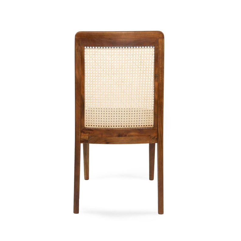 Silla Himalaya rattan y asiento de cuero café 45 x 51 x 91 cm-3