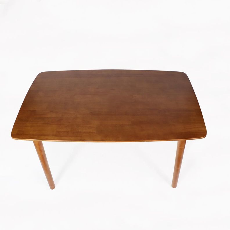 Mesa de comedor Strauss madera de caucho café claro 160 x 90 cm-1