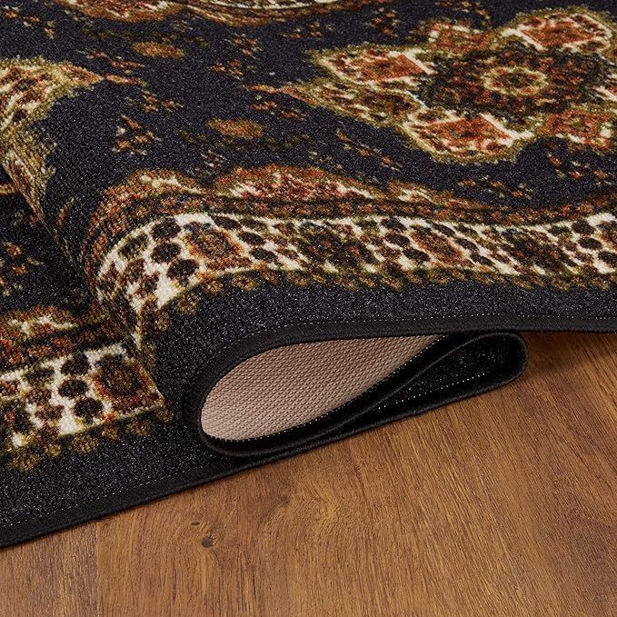 Alfombra de Pasillo Negro 70 cm x 3 metros con Goma Sin Overlock-2