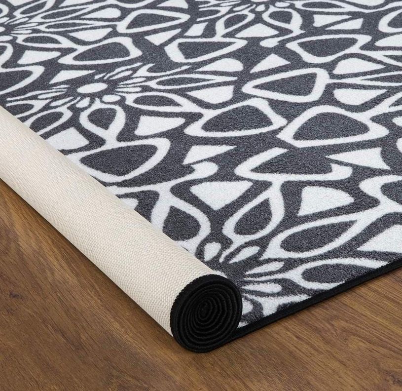 ALFODIA Alfombra AntideslIzante Gris 150 x 200 cm -2