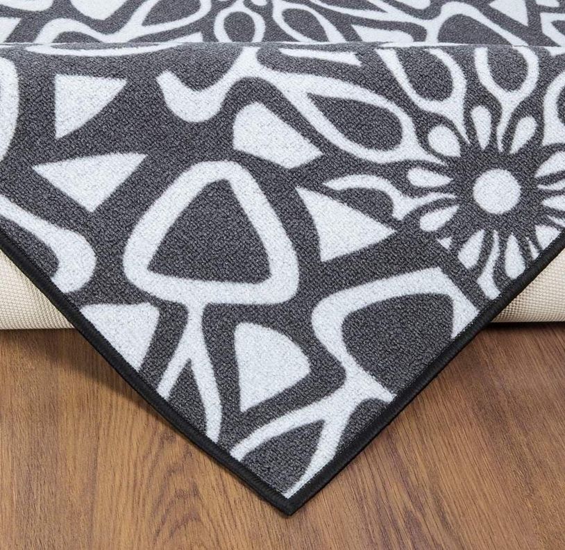 ALFODIA Alfombra AntideslIzante Gris 150 x 200 cm -3