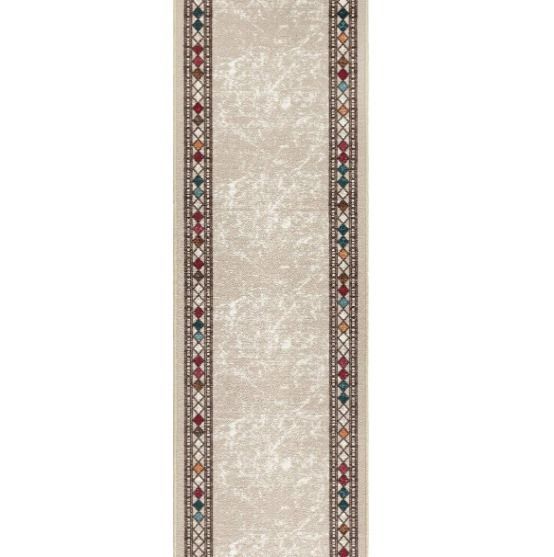 Alfodia Alfombra de Pasillo Crema 70 cm x 3 metros con Goma Sin Overlock-1