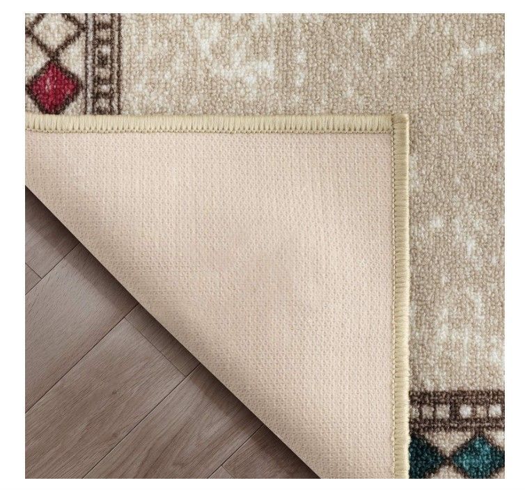 Alfodia Alfombra de Pasillo Crema 70 cm x 3 metros con Goma Sin Overlock-4