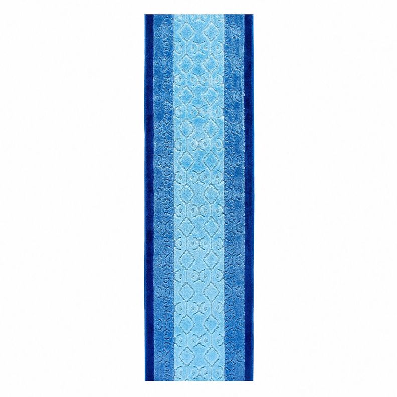Alfombra de Pasillo Azul 67 cm x 7 metros con Goma Sin Overlock-0
