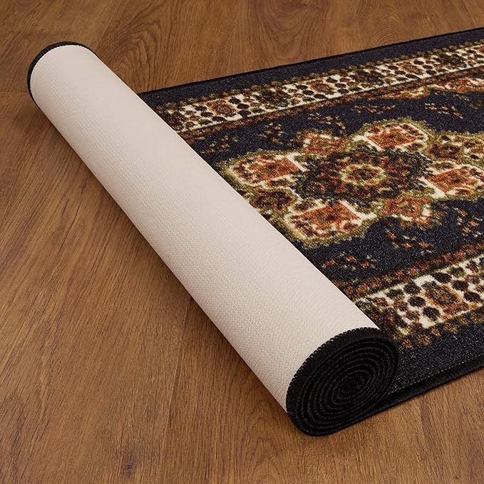 Alfombra de Pasillo Negro 70 cm x 5 metros con Goma Sin Overlock-1