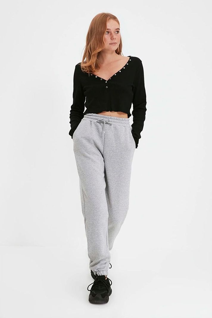 Pantalon Buso Mujer Deportivo Gris Sarah&Ella-0