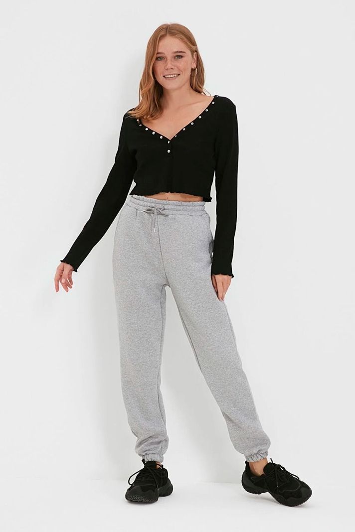 Pantalon Buso Mujer Deportivo Gris Sarah&Ella-1