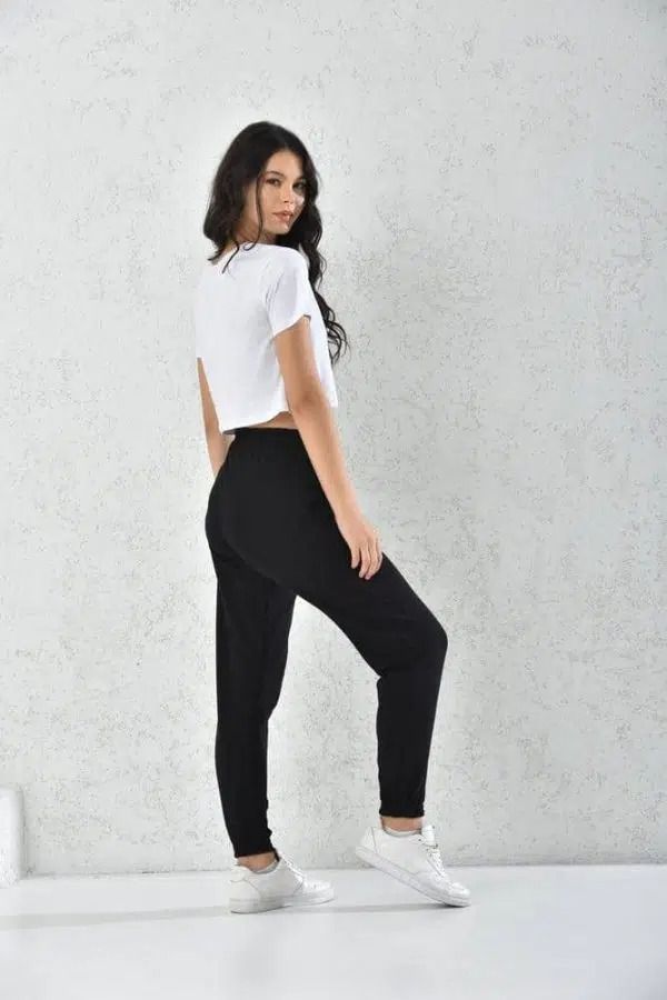 Conjunto Crop Top & Pantalon Mujer Manga Corta Sarah&Ella-6