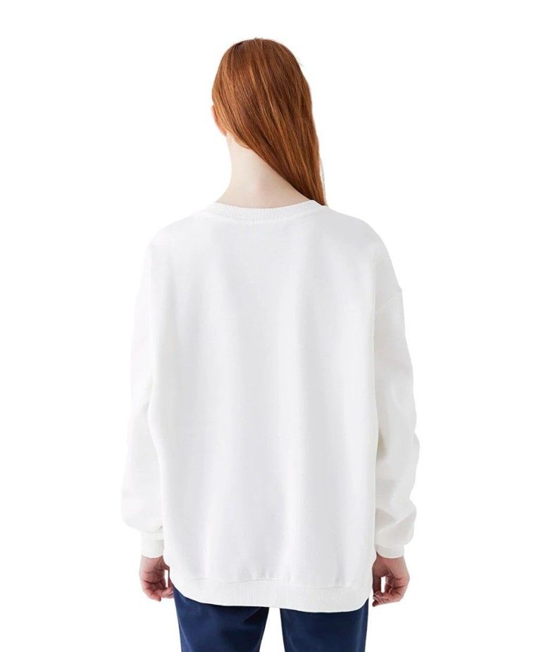 Poleron Blanco Oversize Mujer Sarah Ella-2