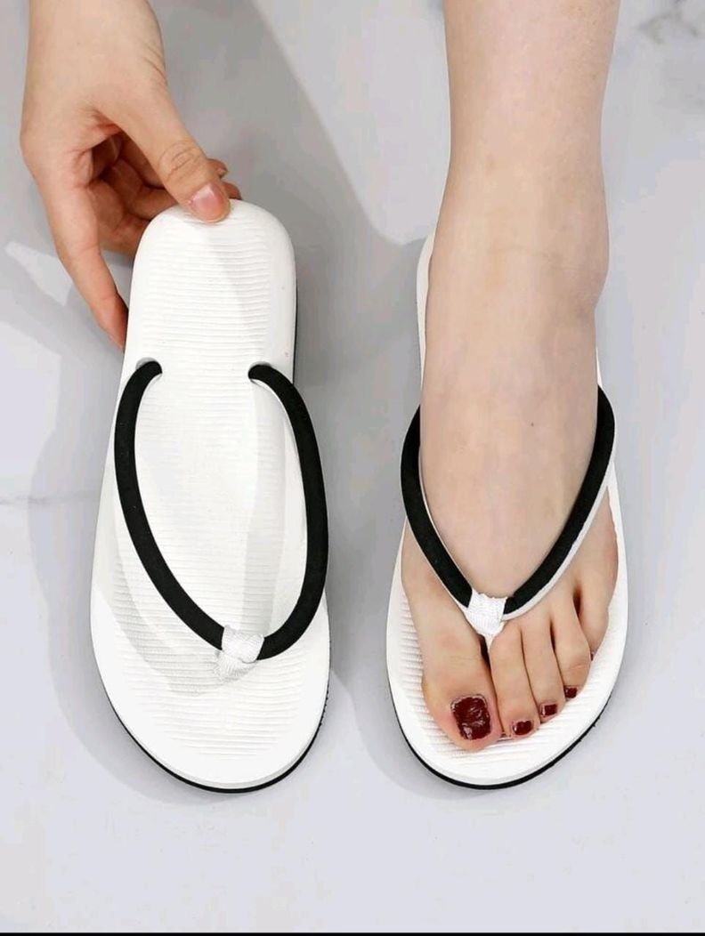Sandalia de Dedo Mujeres Negro Blanco para Verano-3