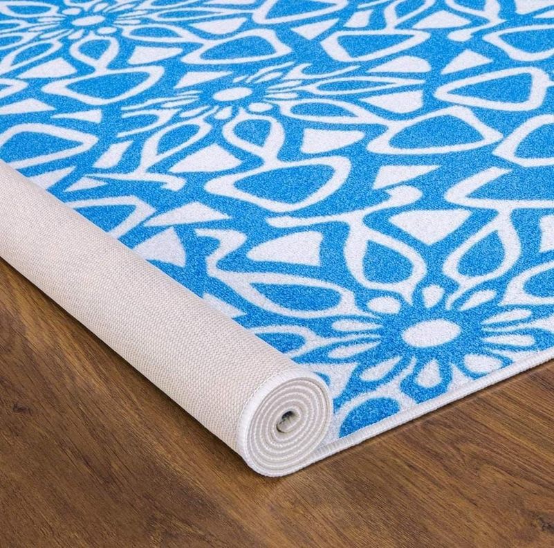 ALFODIA Alfombra Antideslizante 120 x 180 cm Celeste-2