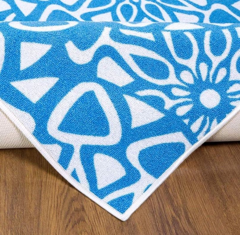 ALFODIA Alfombra Antideslizante 120 x 180 cm Celeste-3
