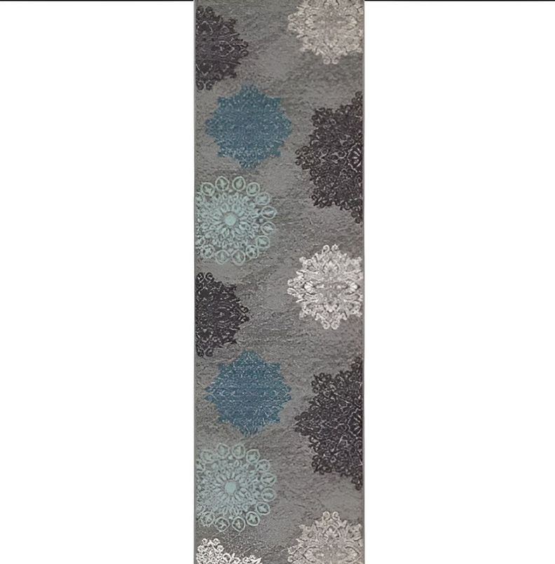 Alfodia Alfombra de Pasillo Gris 70 cmx 5 metros con Goma Sin Overlock-1