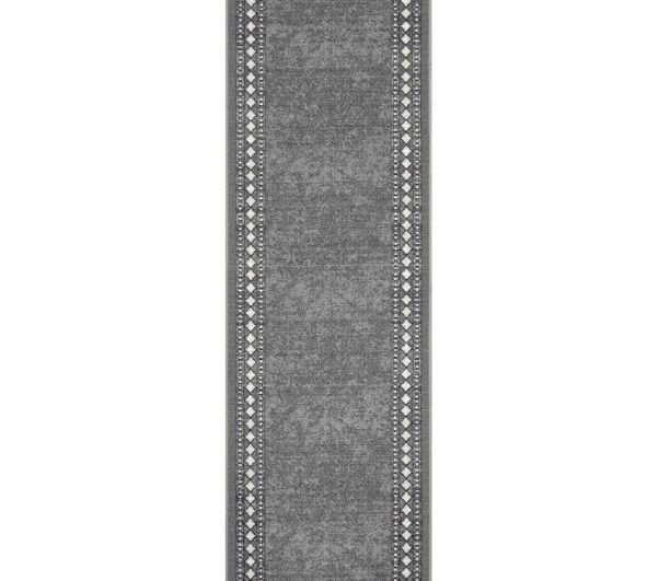 Alfodia Alfombra de Pasillo Gris 70 cm x 3 metros con Goma Sin Overlock-1