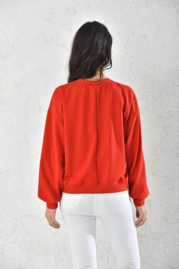 Poleron Deportivo Mujer Rojo Sarah&Ella-2