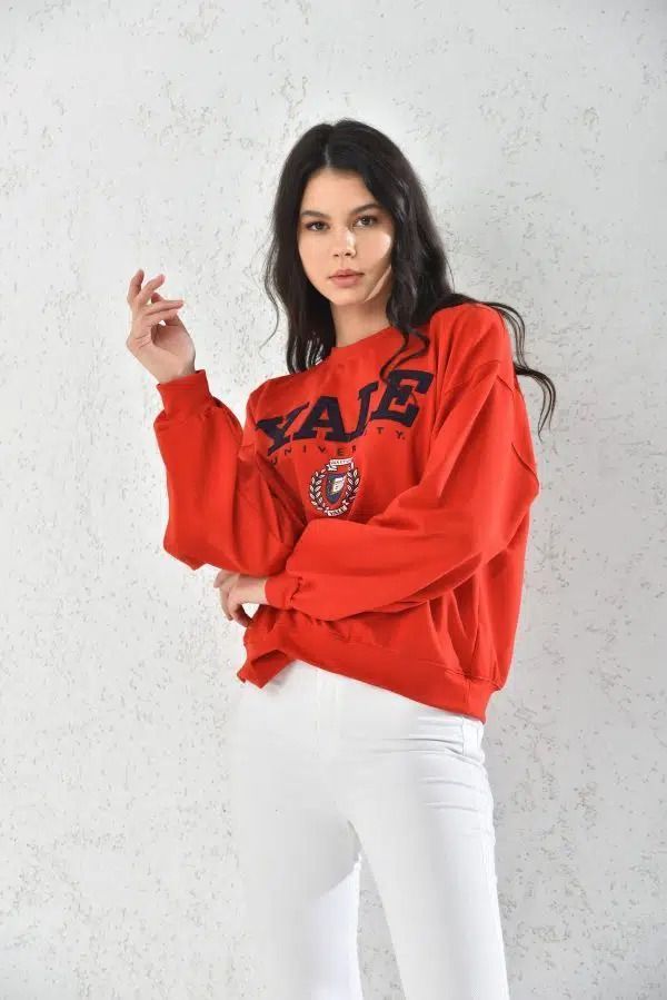 Poleron Deportivo Mujer Rojo Sarah&Ella-3