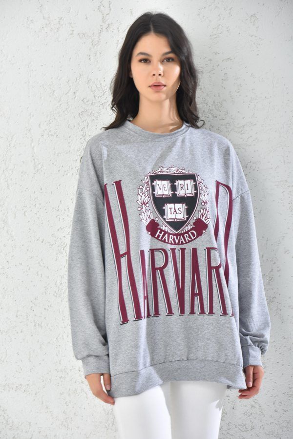 Poleron Oversize Mujer Gris Sarah&Ella-0