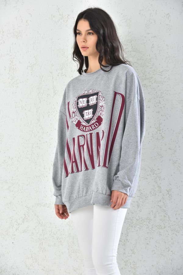 Poleron Oversize Mujer Gris Sarah&Ella-4