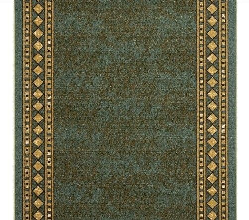 Alfodia Alfombra de Pasillo Verde 70 cm x 3 metros con Goma Sin Overlock-1