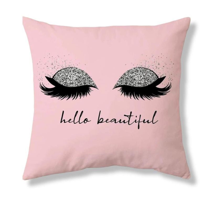 Funda de Cojín Decorativo Rosado 45x45 cm-0