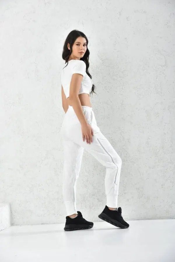 Conjunto PantalonDeportivo Mujer Blanco Abierto Sarah&Ella-4