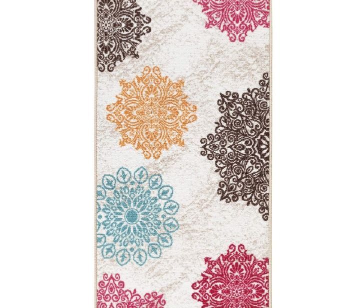 Alfodia Alfombra de Pasillo Blanco 70 cm x 3 metros con Goma Sin Overlock-0