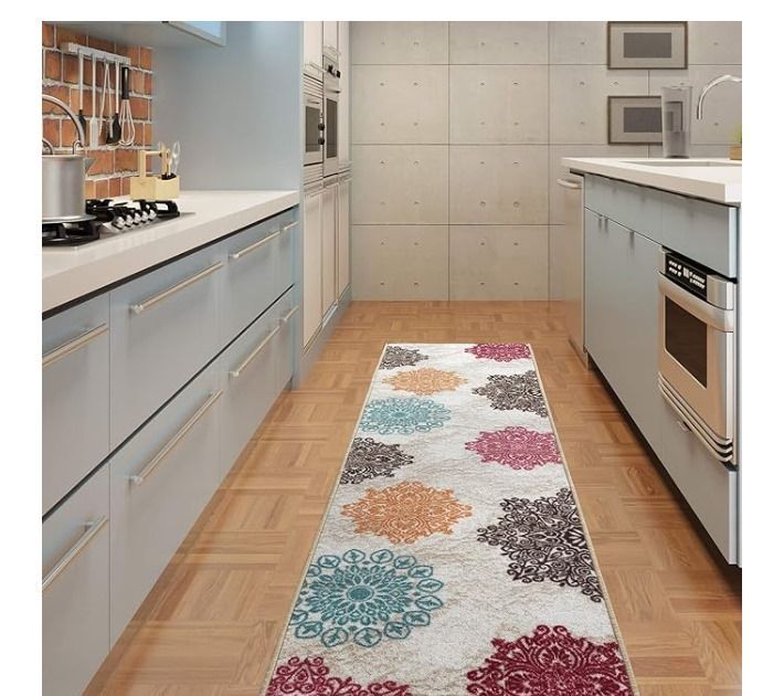 Alfodia Alfombra de Pasillo Blanco 70 cm x 3 metros con Goma Sin Overlock-1