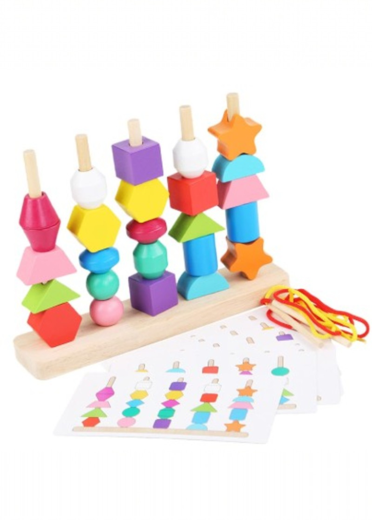 ENCAJE CUENTAS GEOMETRICAS MONTESSORI Azul Marino