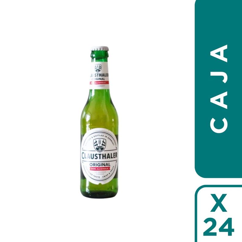 24 Botellas Cerveza Sin Alcohol Clausthaler 330 cc c/u-0