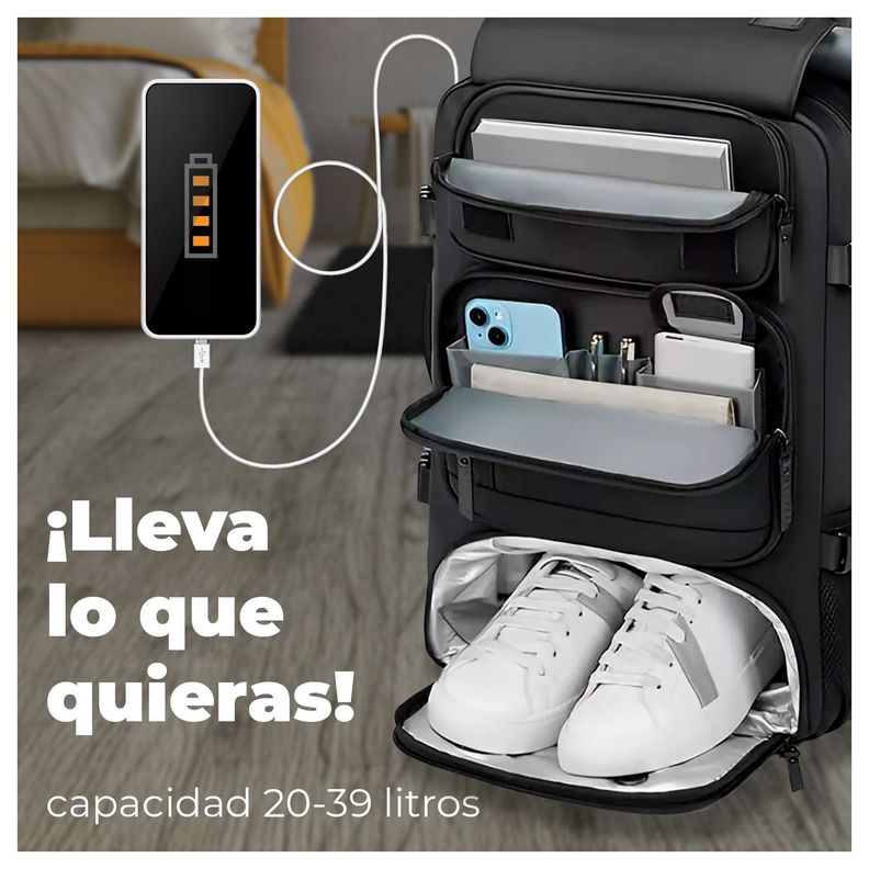 Mochila de Viaje Grande y compartimiento para zapatos-3