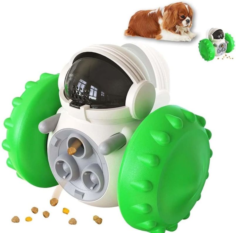 Juguete Perro Dispensador de Alimentos Robot - Verde-1