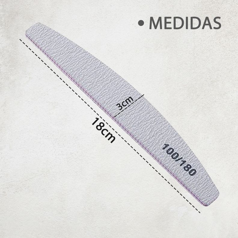 Pack de 20 Limas de Uñas Profesionales 100X180-2