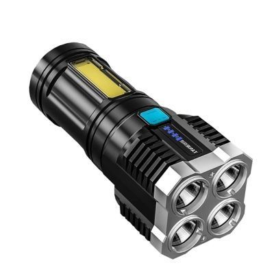 LINTERNA LED RECARGABLE DE ALTA POTENCIA 4 FOCOS -0