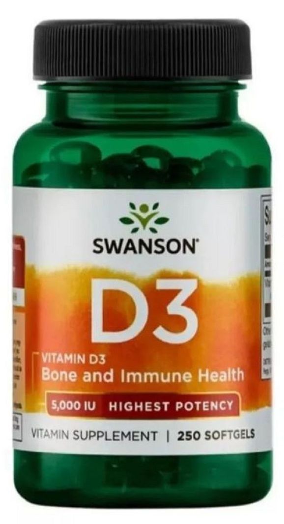 Swanson Vitamina D3 5000 Ui 250 Softgels-0