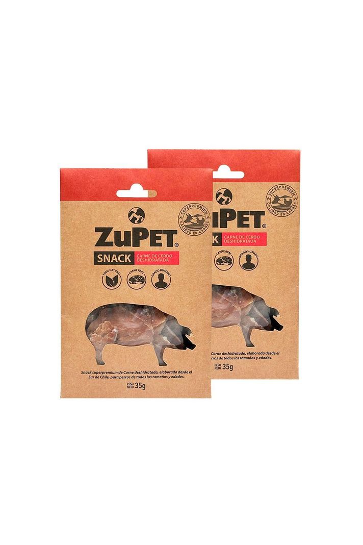 Pack X2 Snack Perro Zupet Deshidratado Cerdo 35 gr-1