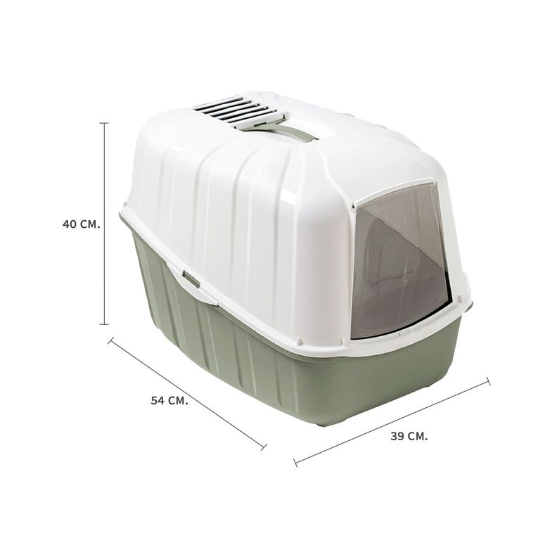 Arenero para Gato Netta Close Verde Opaco MPS-1