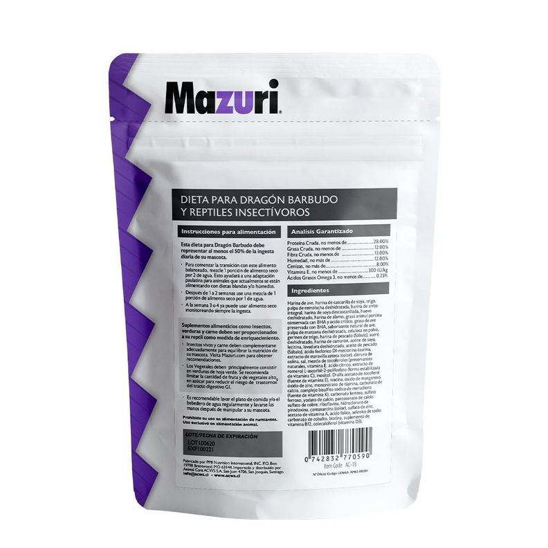Mazuri Alimento Dragon Barbudo 200 gr-1