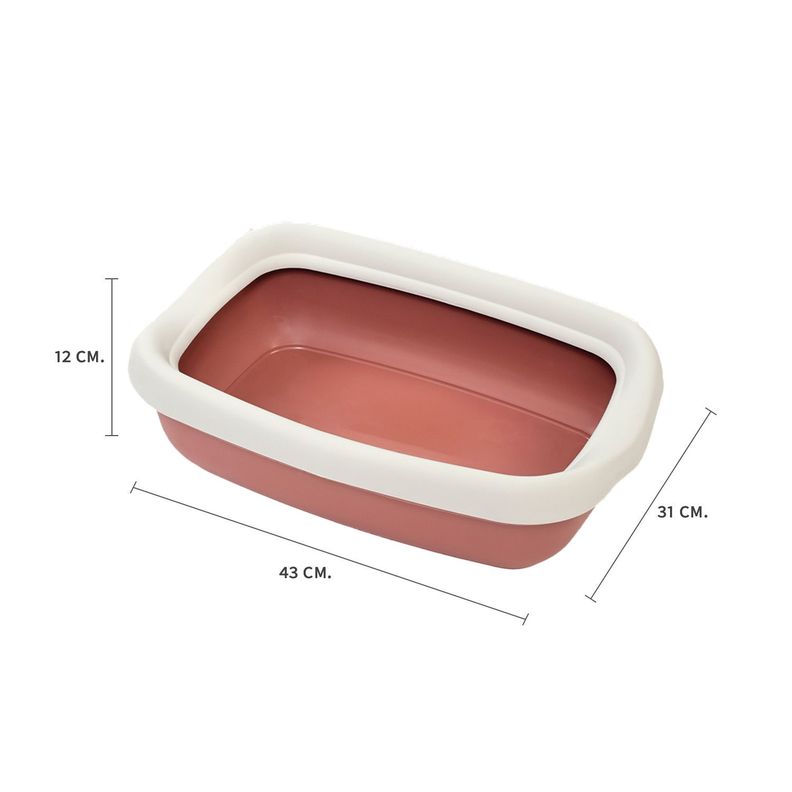 Arenero para Gato  Betta con Marco Rojo Opaco MPS-1