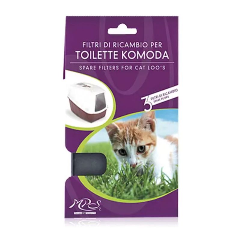 Filtro Carbon para bandeja Sanitaria Komoda Gato MPS Negro