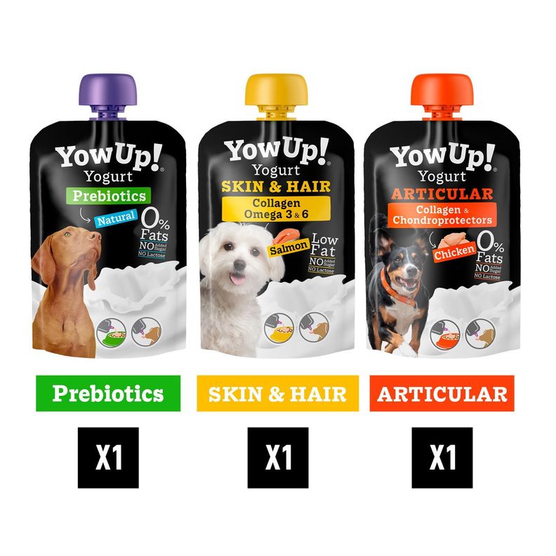 Pack X3 Yogurt para Perro Yow Up Natural-Articular-Skin&Hair-1